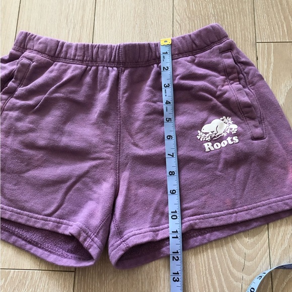 Roots Logo Sweat Shorts in Purple Size XS - Picture 9 of 10